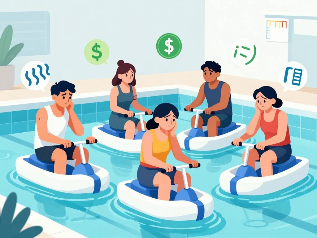 personnes piscine aquabike avis négatif émotions