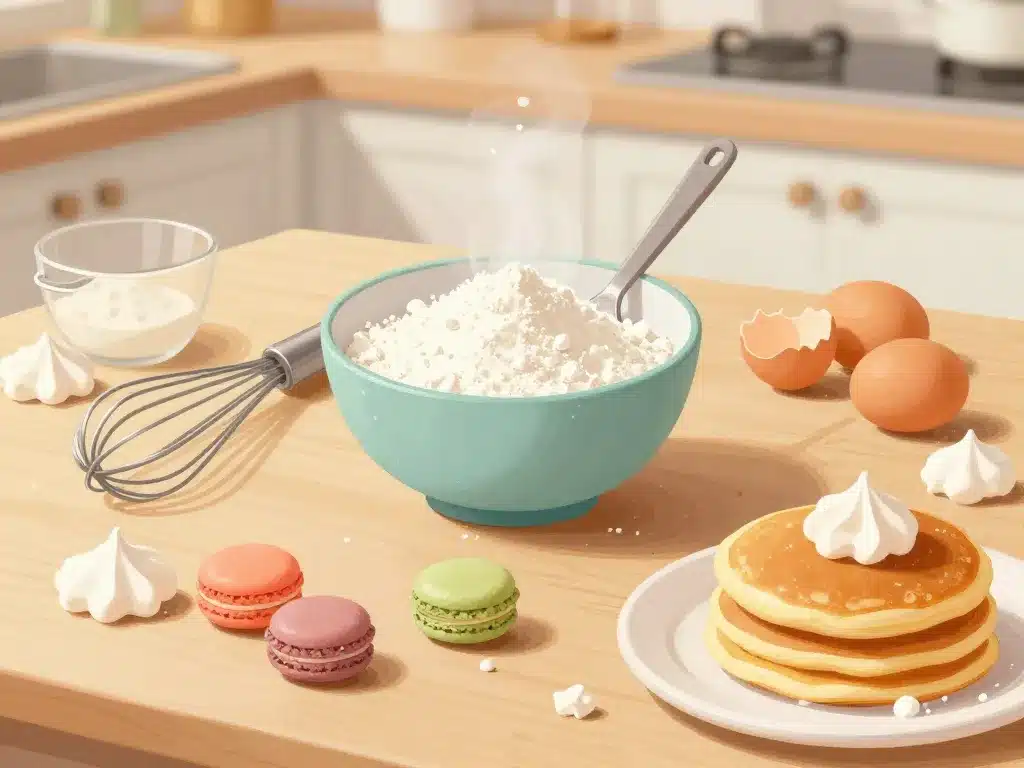 blanc d oeuf en poudre recettes pâtisserie meringue macaron pancakes