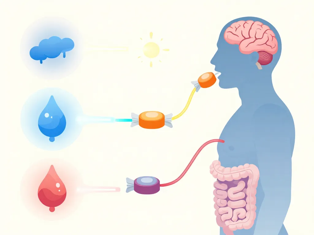 Schéma assimilation bonbon thc effets