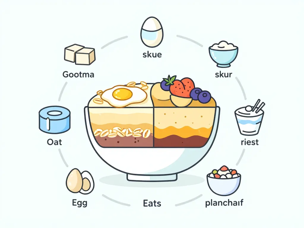 diagramme bowl cake protéiné cross-section ingrédients