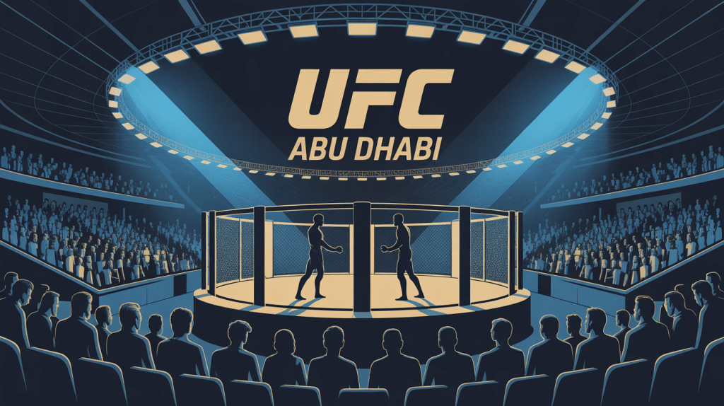 carte ufc abu dhabi illustration événement mma