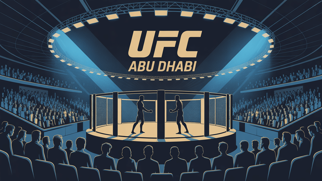 carte ufc abu dhabi illustration événement mma