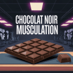visuel chocolat noir muscu sur table entraînement