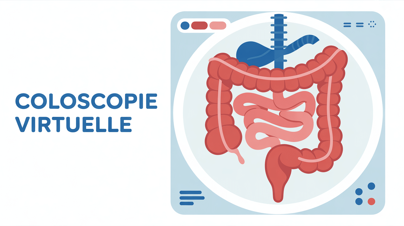 coloscopie virtuelle vue scanner stylisé
