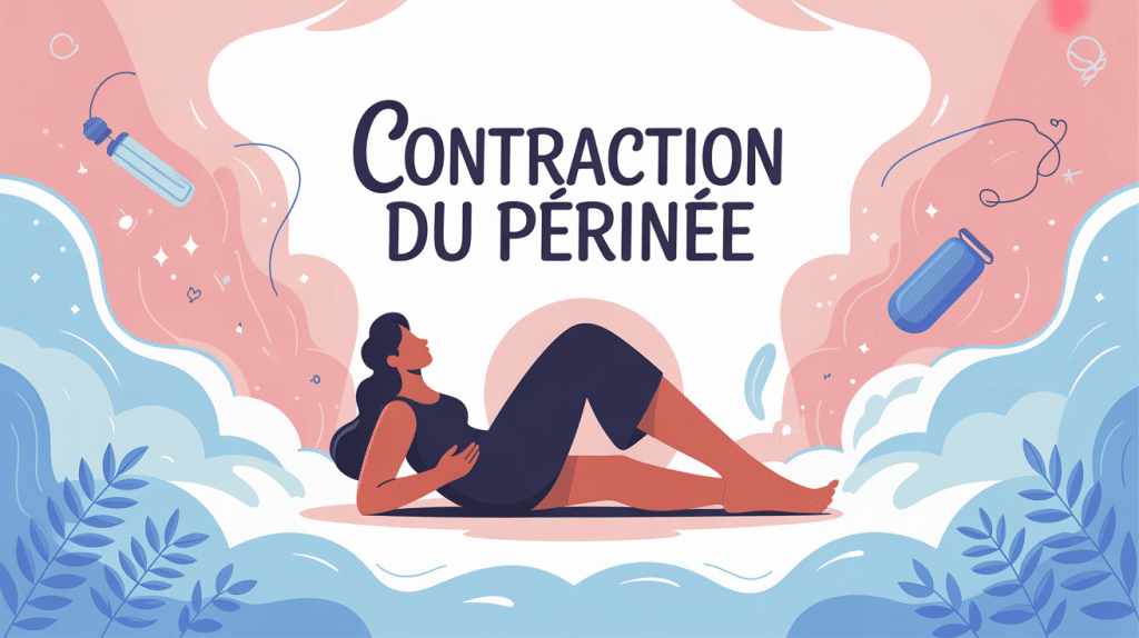 illustration contraction du périnée femme posture détendue