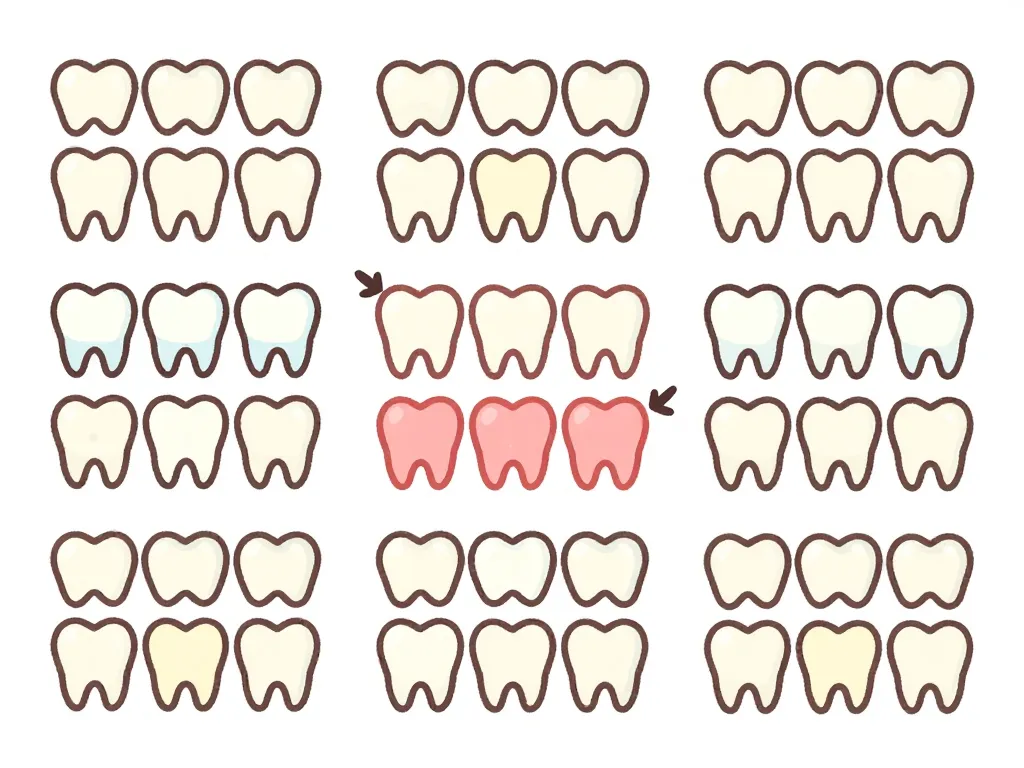 dents numérotation tableau mémoire visuelle