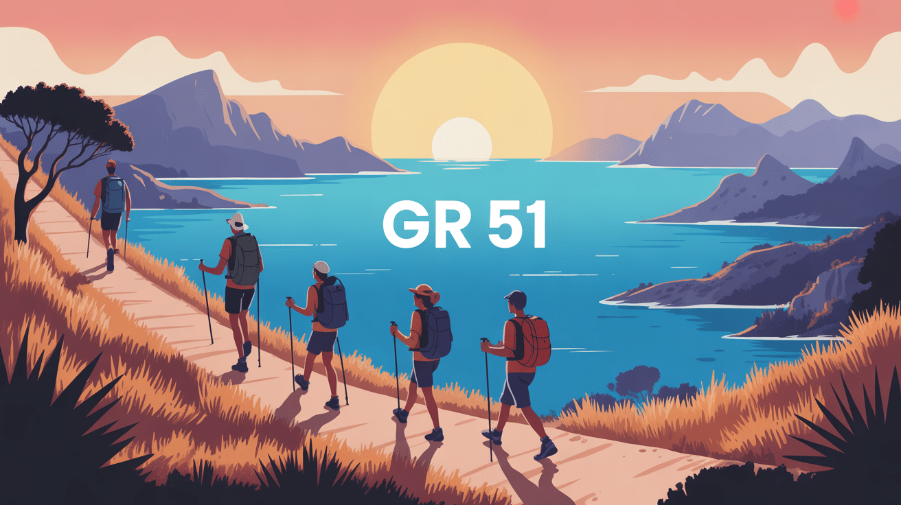 gr 51 durée illustration panorama mer montagne