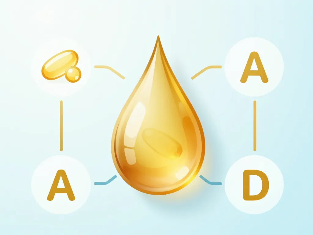 schéma conceptuel huile de foie de morue omega 3 vitamines