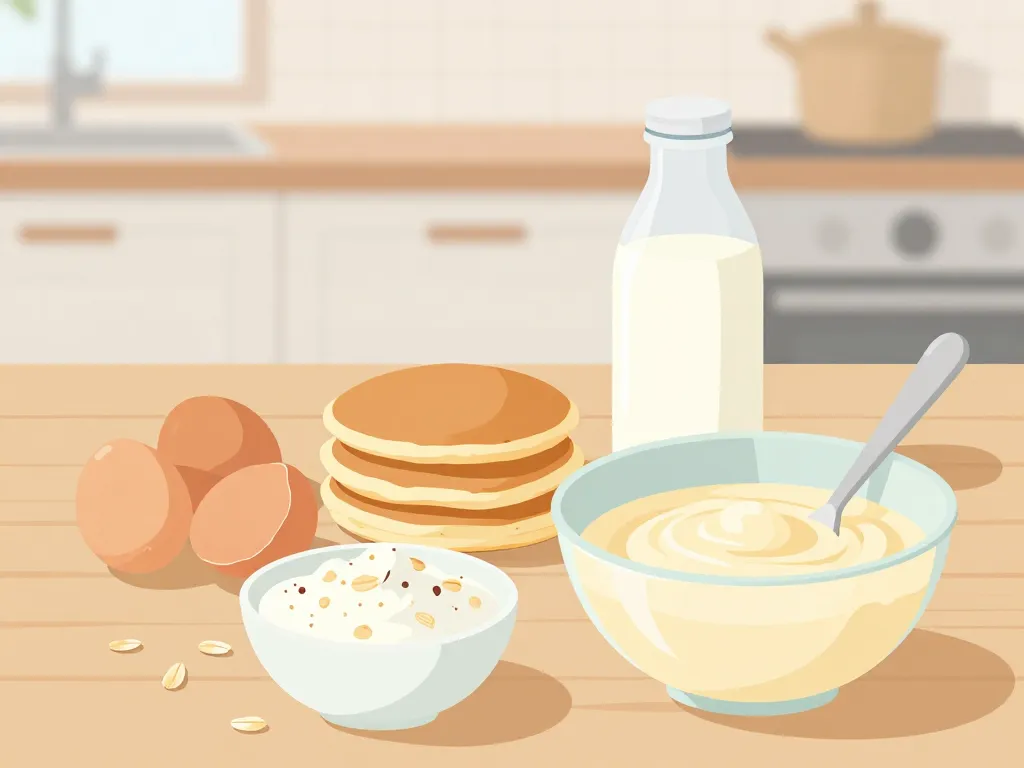 Œufs farine d’avoine lait végétal pour crêpes protéinées sans whey