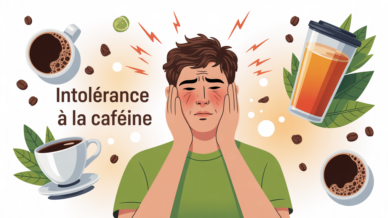intolerance a la cafeine symptomes personnage palpitations maux de tete