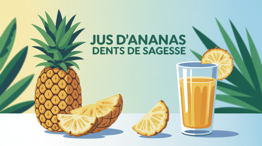 Illustration jus d'ananas dents de sagesse apaisement