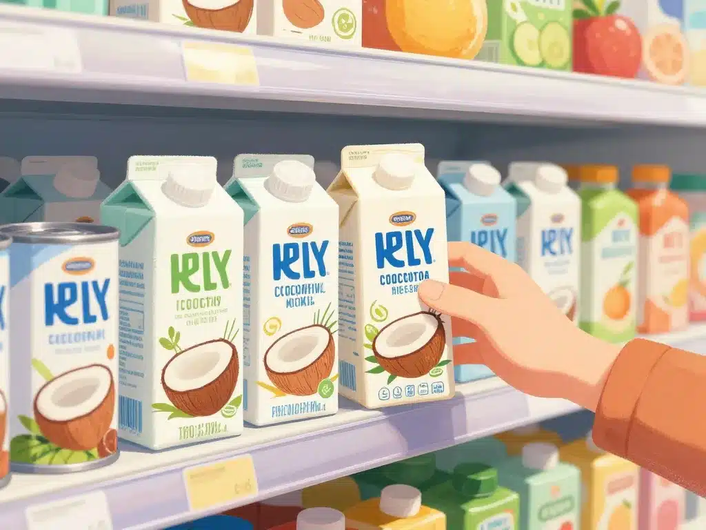 illustration choix lait de coco et diabete selection produit sain