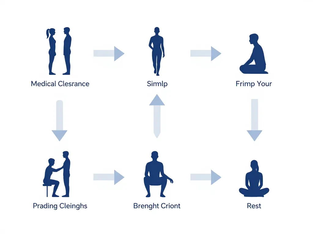 Diagramme musculation senior parcours sécurisé progressif