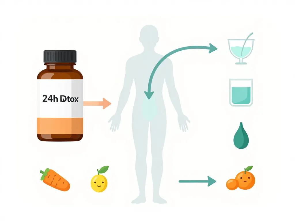 diagramme concept nettoyeur 24h drogue urine vitamines diurétiques