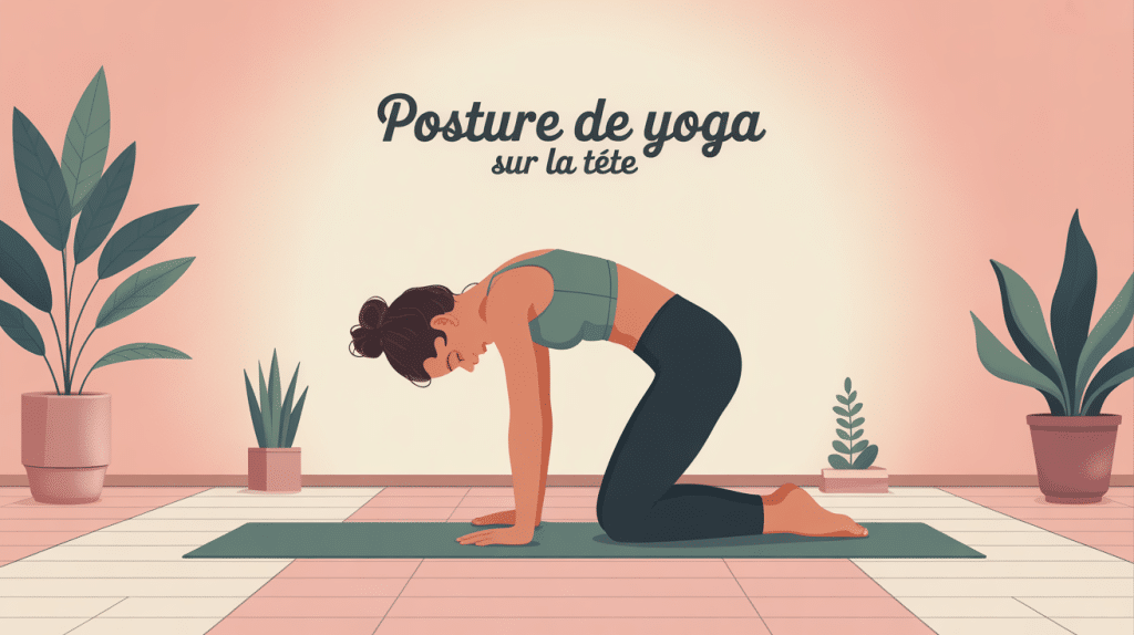 Posture yoga sur la tête Sirsasana ambiance paisible