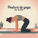 Posture yoga sur la tête Sirsasana ambiance paisible