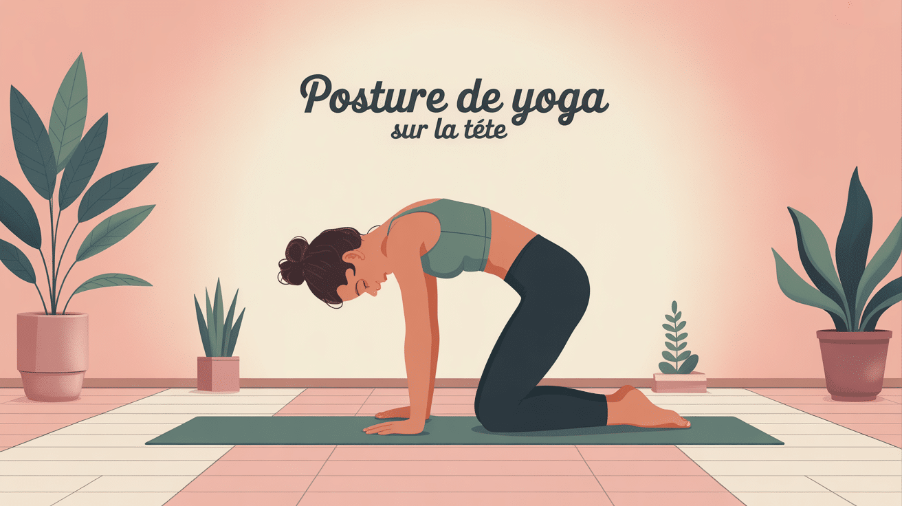Posture yoga sur la tête Sirsasana ambiance paisible