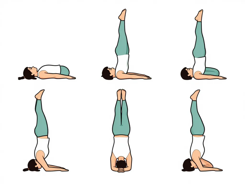 Technique posture yoga sur la tête alignement correct