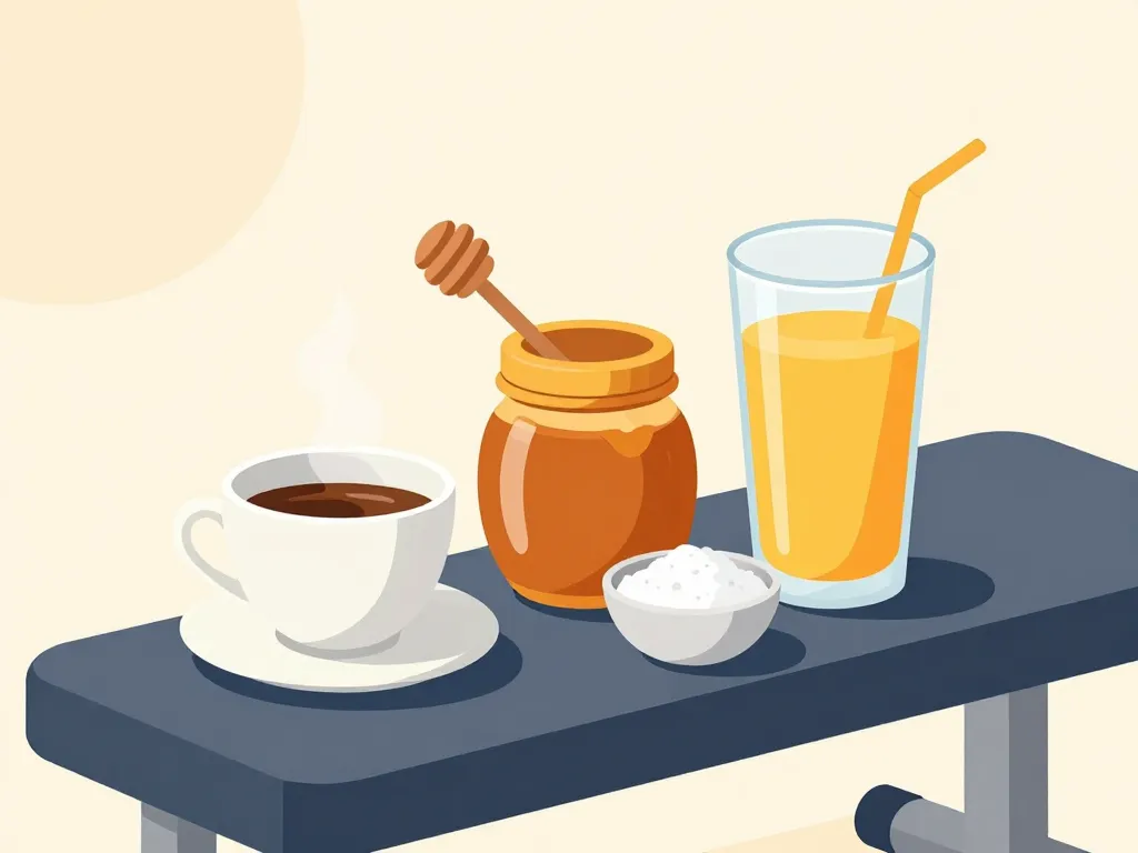 ingrédients clés pre workout maison sur banc de gym