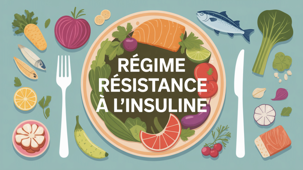 regime a suivre en cas de resistance a l insuline illustration assiette equilibree