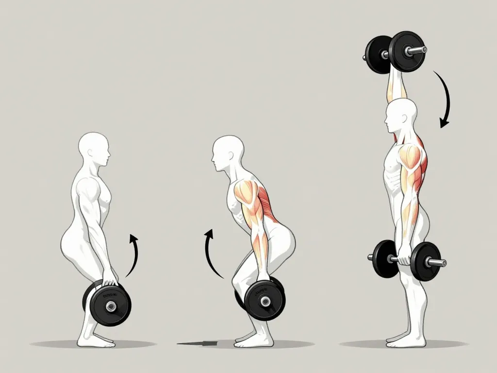 diagramme technique souleve de terre avec haltere