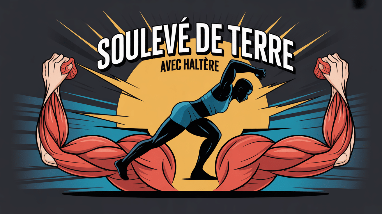 illustration vectorielle souleve de terre avec haltere