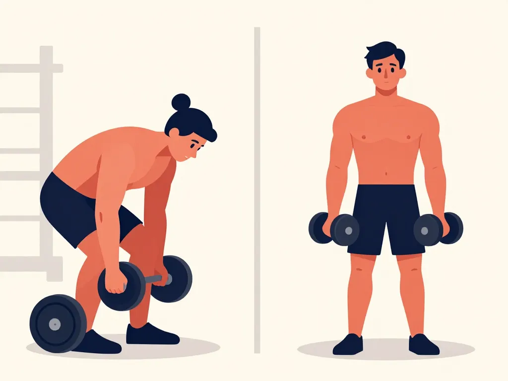 illustration erreurs souleve de terre jambe tendue haltere dos rond