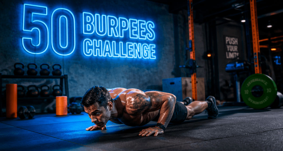 50 burpees par jour avant apres athlète en action
