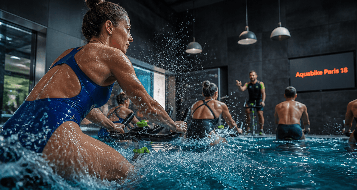aquabike paris 18 femme piscine coach