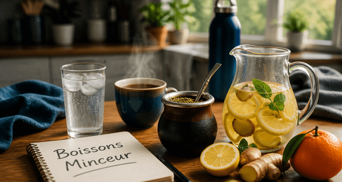boisson pour perdre du poids eau the vert mate gingembre citron