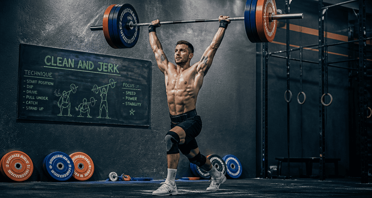 athlète clean and jerk crossfit