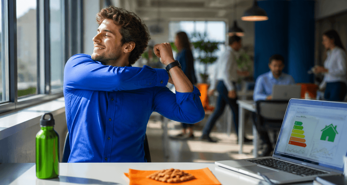 comment avoir de l energie rapidement jeune professionnel s etire open space