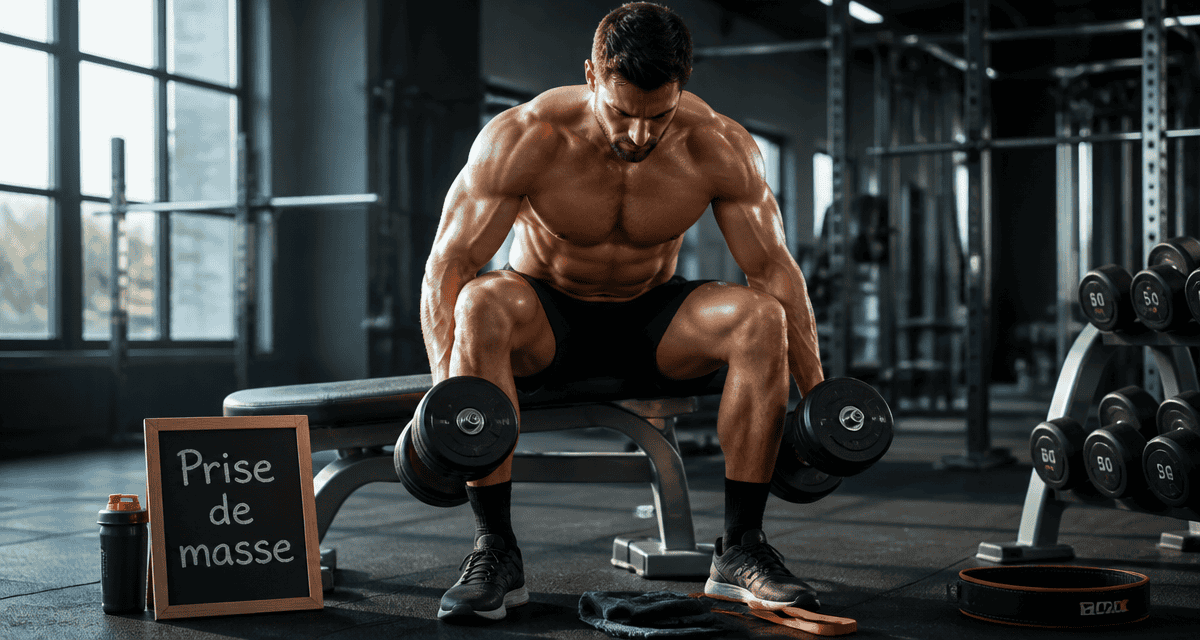 Prise de masse musculaire athlète musclé