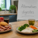 Probleme de digestion aliments a eviter assiette saine et aliments gras