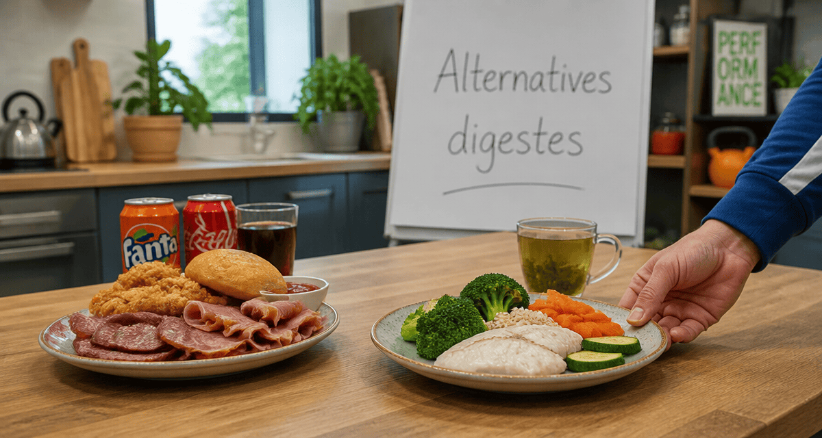 Probleme de digestion aliments a eviter assiette saine et aliments gras