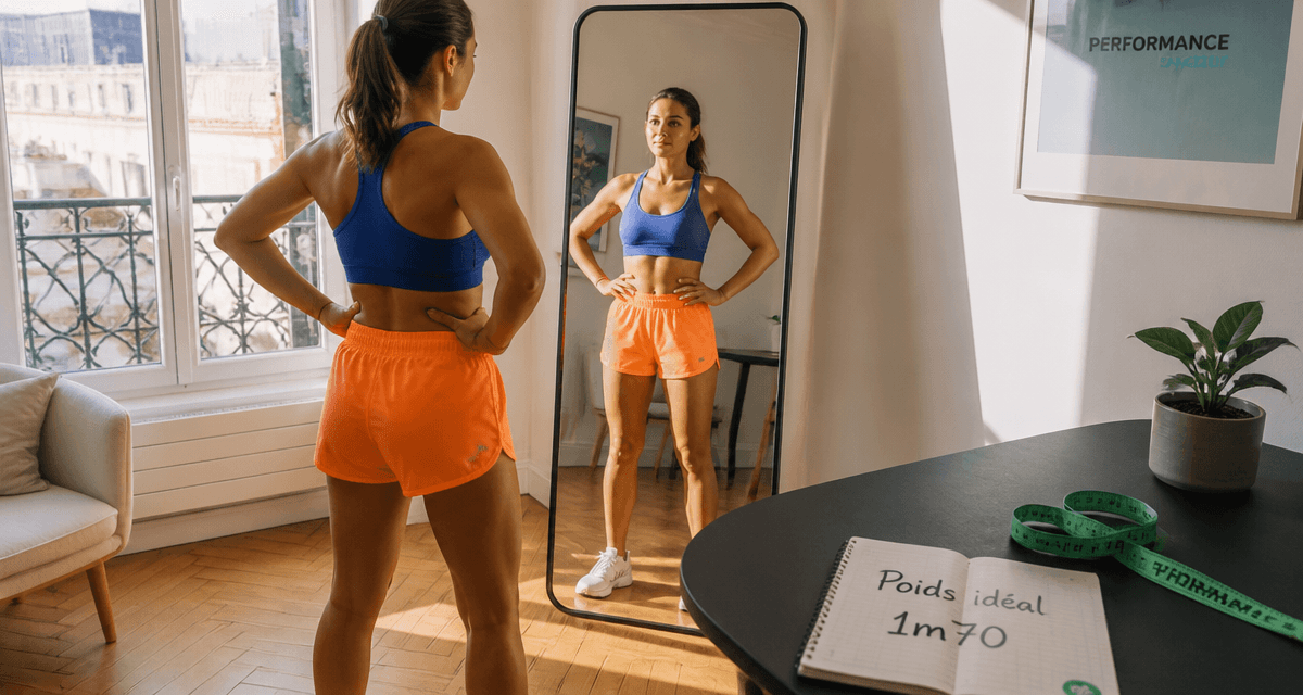 quelle poids pour 1m70 femme devant miroir