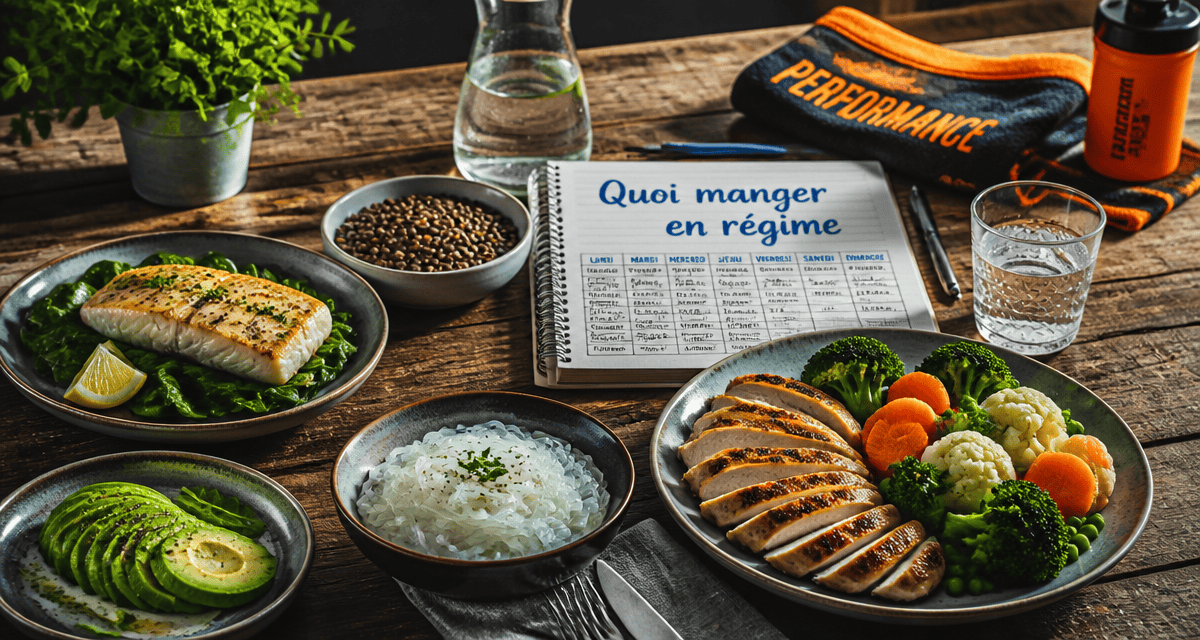 quoi manger en regime assiette aliments sains