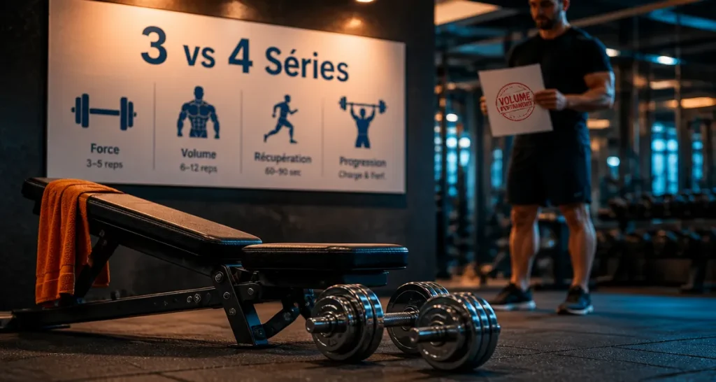 3 ou 4 series muscu : guide volume et résultats en salle de sport