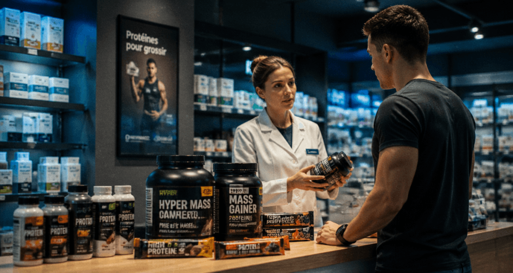 proteine pour grossir pharmacie en vitrine
