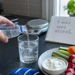 Arrêt alcool et perte de poids : eau pétillante, légumes, 1 mois sans alcool
