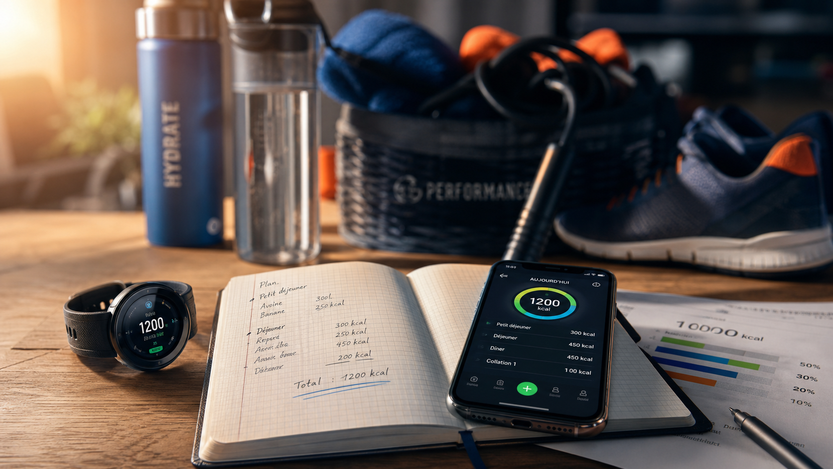 Bruler 1000 calories par jour : objectif réaliste, suivi calories sur montre connectée
