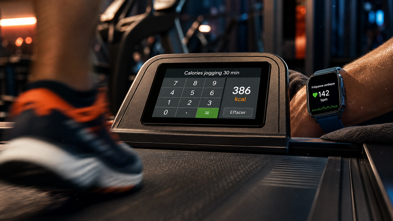 Calories brulees jogging 30 minutes : calcul sur tapis
