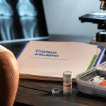Cristaux dans articulations : goutte, chondrocalcinose, pseudogoutte (photo clinique)