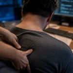 Douleur en haut du dos entre les omoplates : posture au bureau