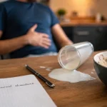 Intolérance au lactose symptome : carnet de suivi et gêne après lait renversé