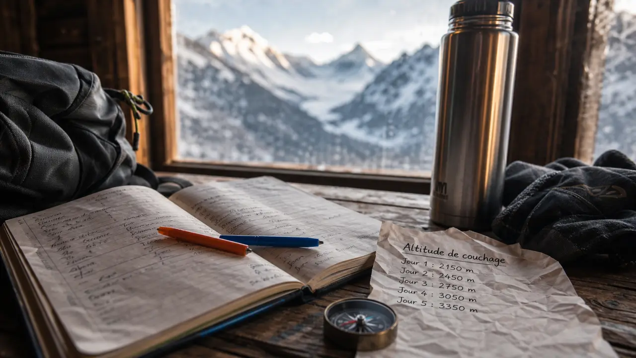 Mal des montagnes traitement préventif : carnet altitude de couchage en montagne