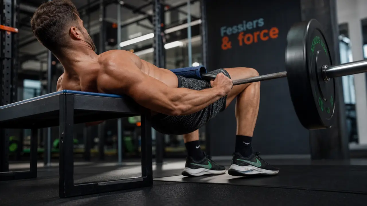 Muscler fessier homme : hip thrust, fessiers en contraction