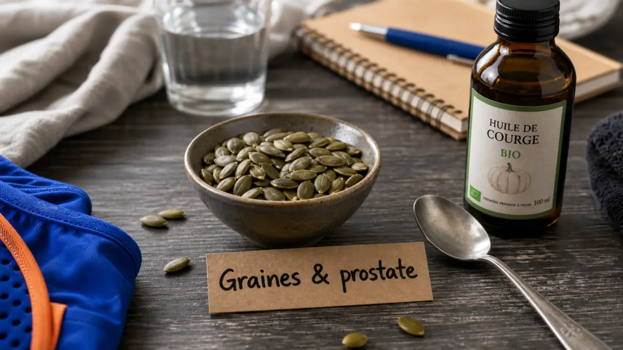 Prostate et graines de courge : graines et huile pour le confort urinaire