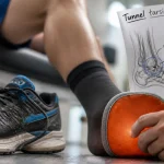 Décharge électrique dans le talon du pied : zone du talon et tunnel tarsien, nerf comprimé possible