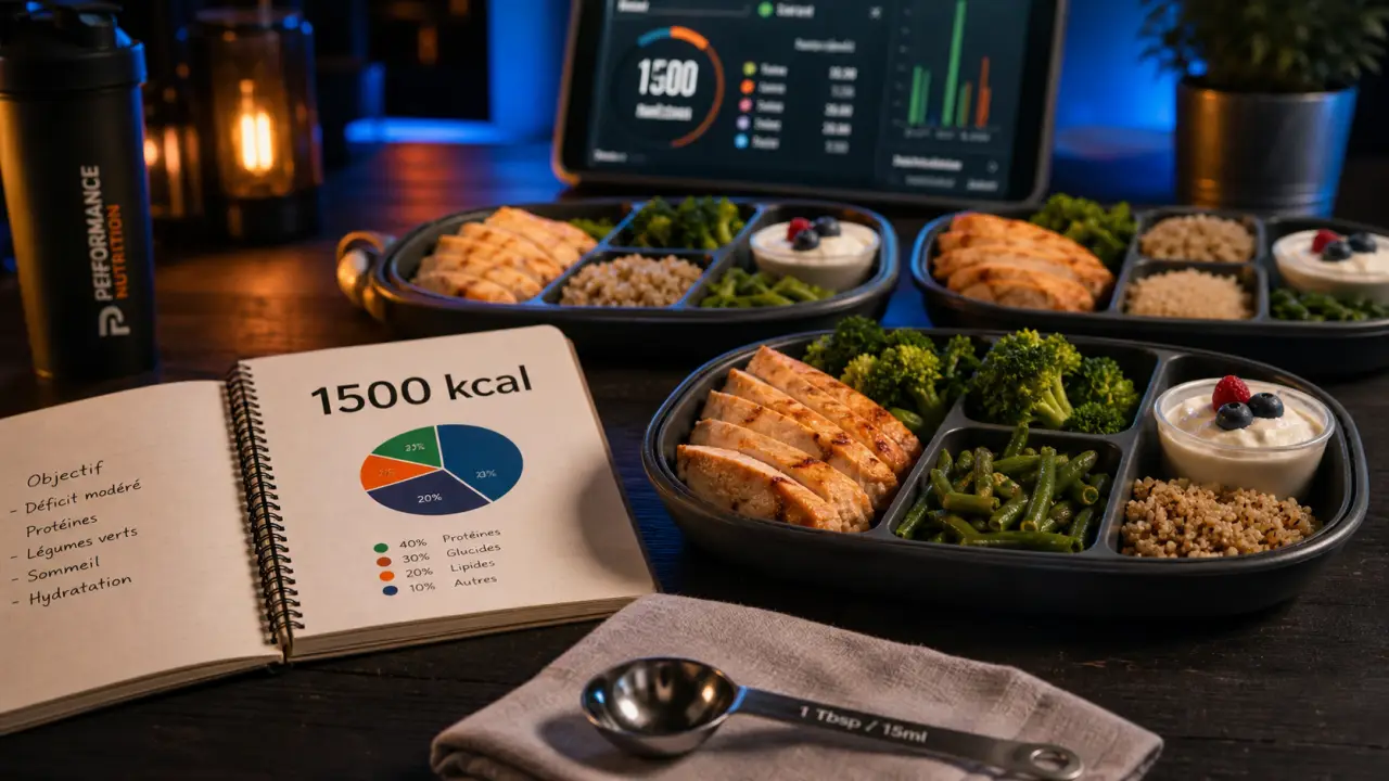 Régime 1500 calories : répartition des repas